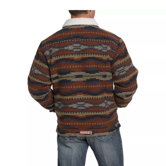 Cinch® Men's Multicolored Aztec Printed Trucker Jacket MWJ1511006 Size XL - Picture 3 of 7